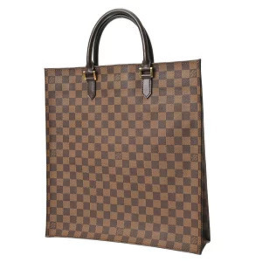 Louis Vuitton Brown Canvas Sac Bag Damier Plat Tote